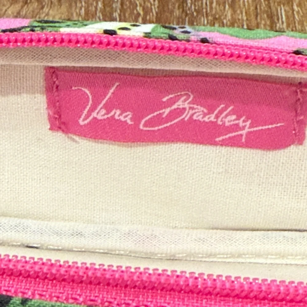 Vera Bradley Pink Green Floral Zip Pencil Case
